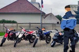 saisie de motos après rodéo sauvage Estrées-saint-Denis