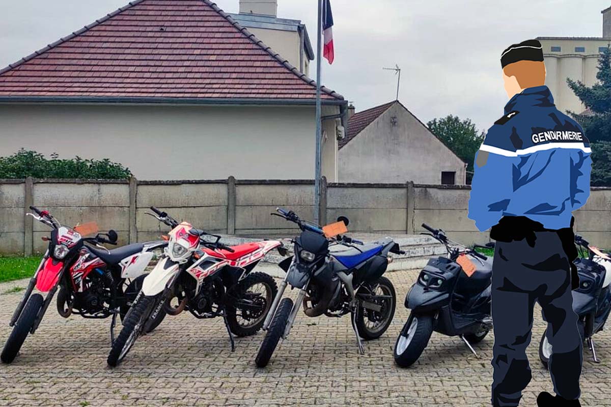 saisie de motos après rodéo sauvage Estrées-saint-Denis