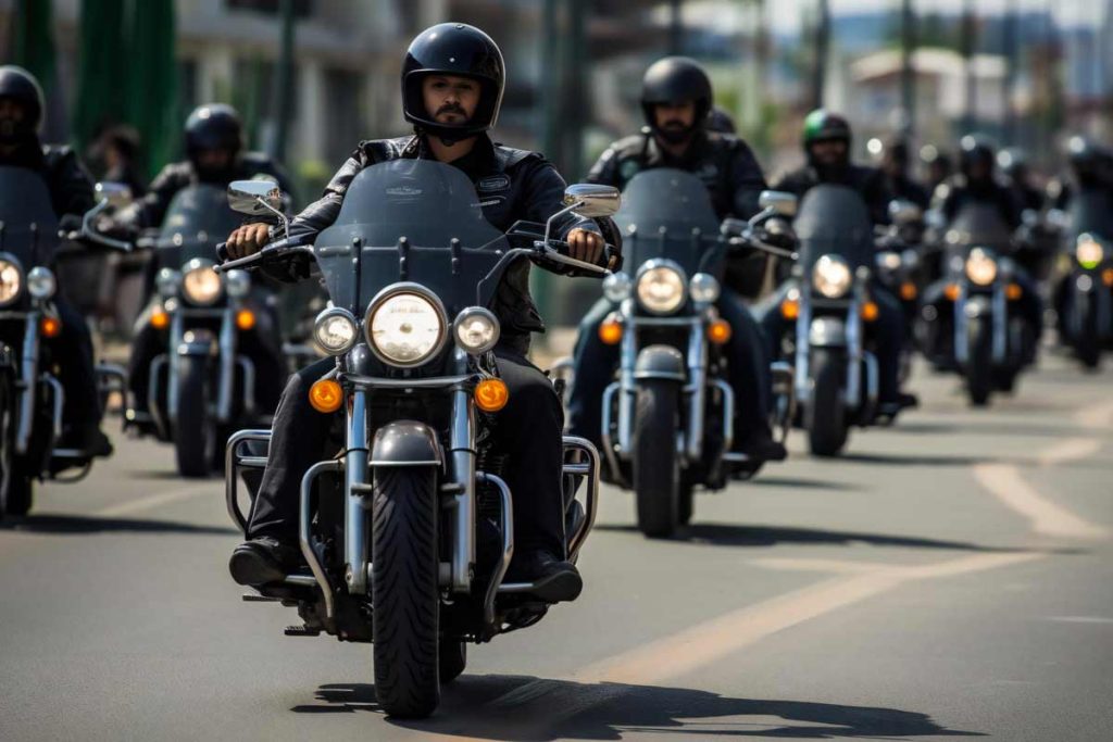 vingtaine de motards en soutien a lola