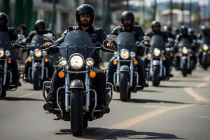vingtaine de motards en soutien a lola