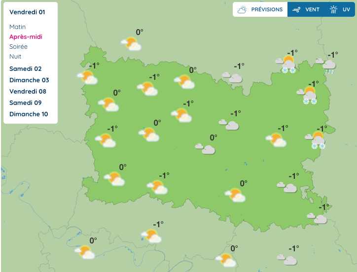 meteo oise vendredi