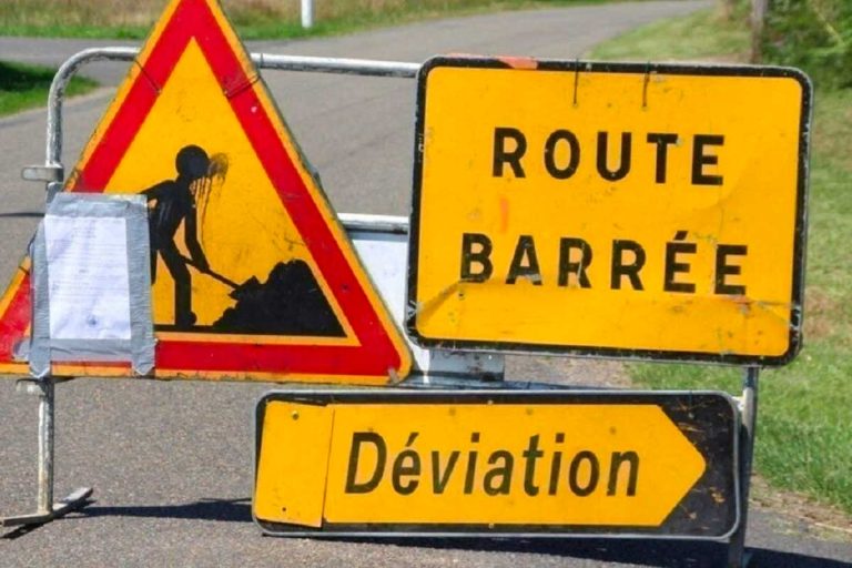 travaux route barree