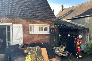 garage en feu beauvais