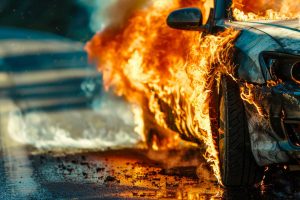 voiture en feu