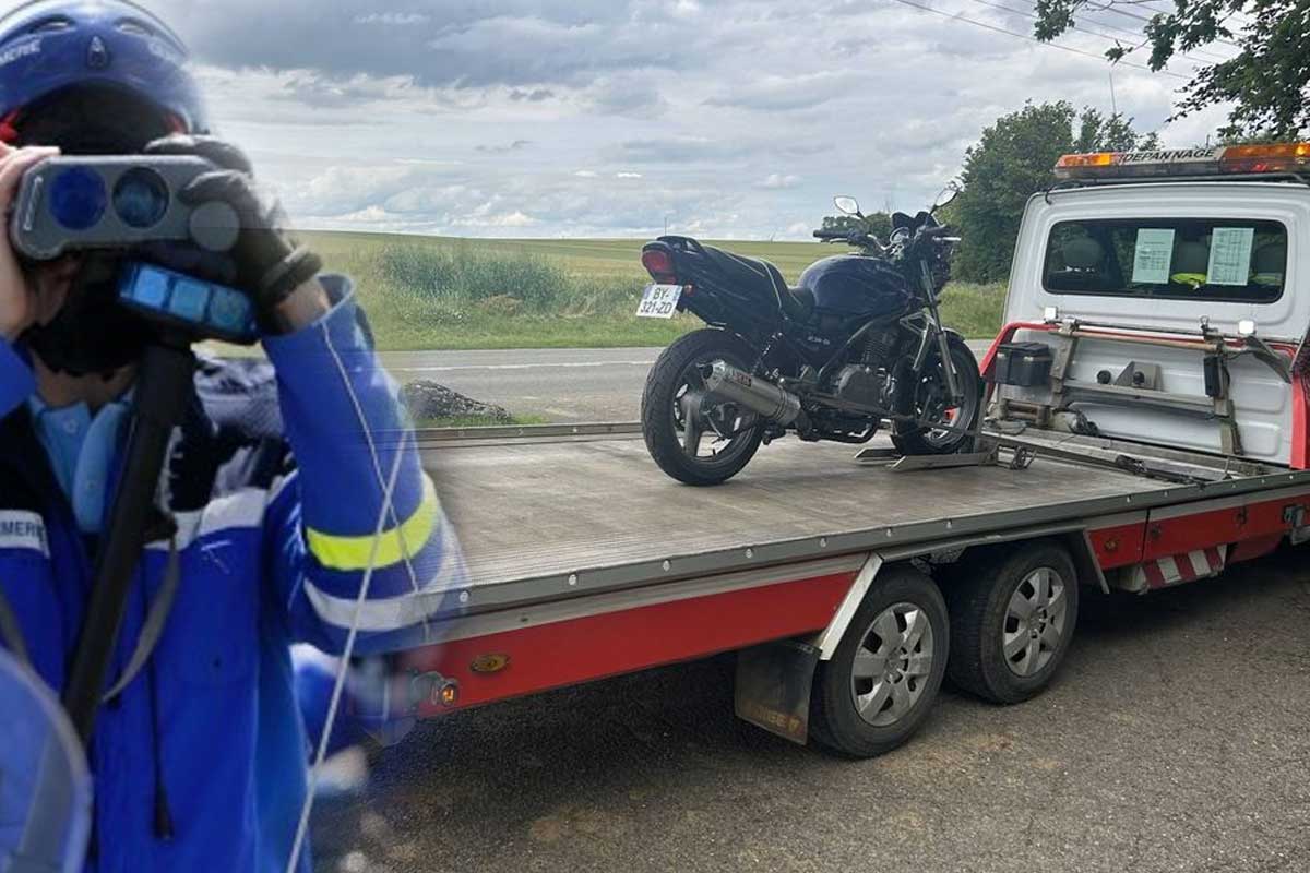 motard exces de vitesse rd 938