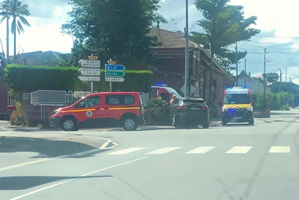 voiture percute pylone lamotte warfusee