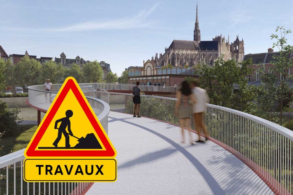 travaux passerelle samarobriva amiens