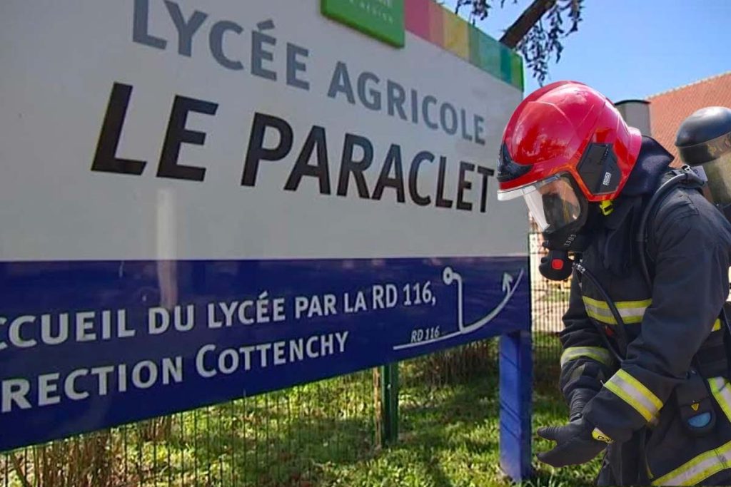 intervention pompiers lycee paraclet cottenchy