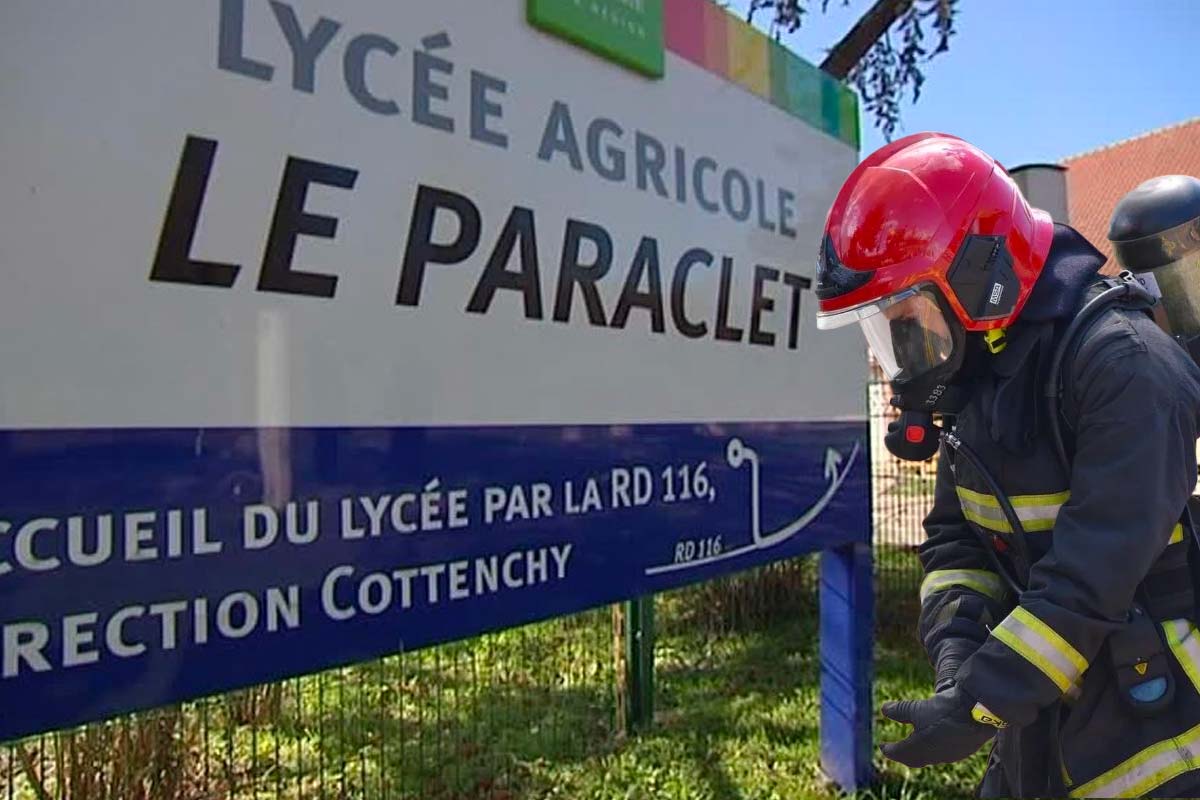 intervention pompiers lycee paraclet cottenchy