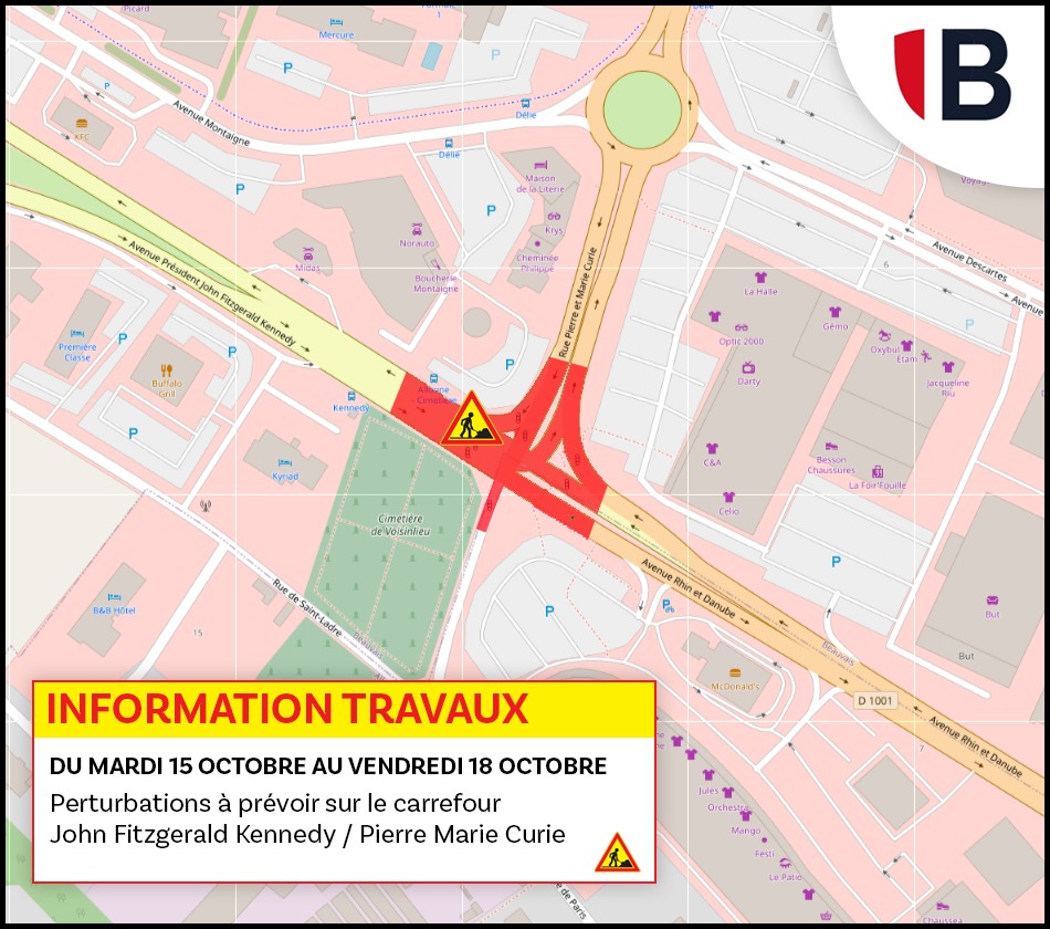 travaux beauvais carrefour kennedy