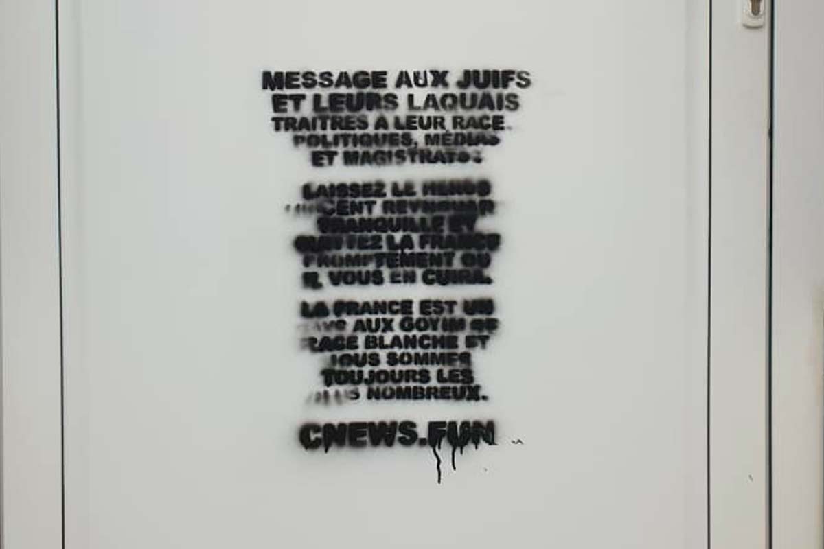 message antisemtique allonville