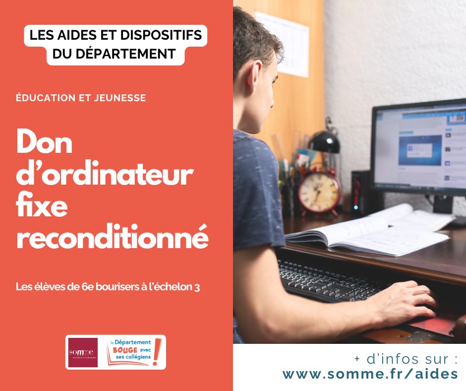 ordinateur offert au collegien somme