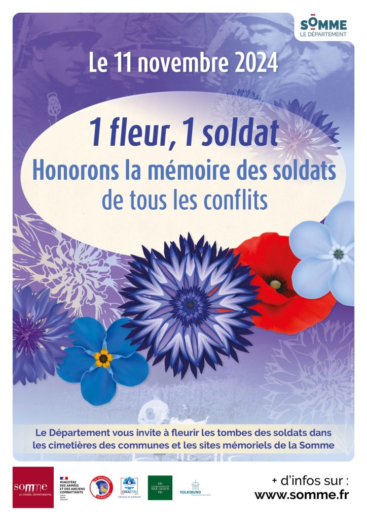 un soldat une fleur 11 nov 2024