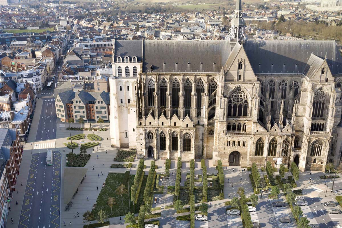 parvis basilique saint quentin