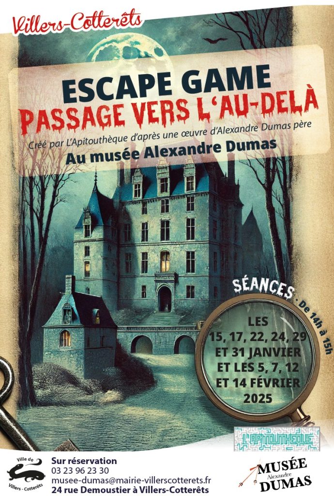 escape game musee dumas villers cotterets