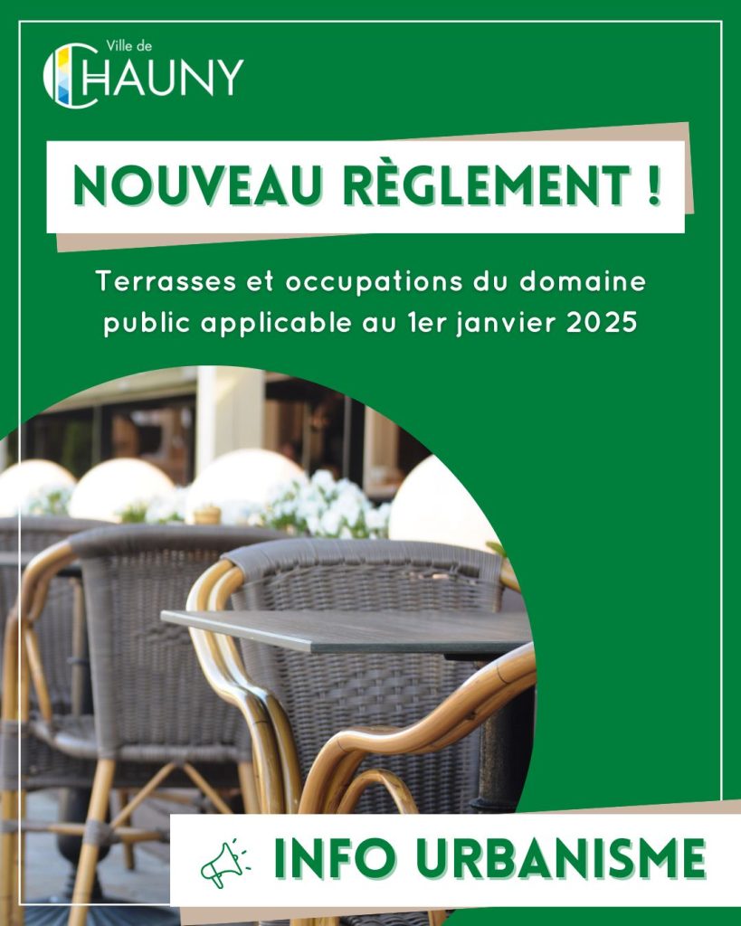 nouveau reglement concernant les terrasses chauny