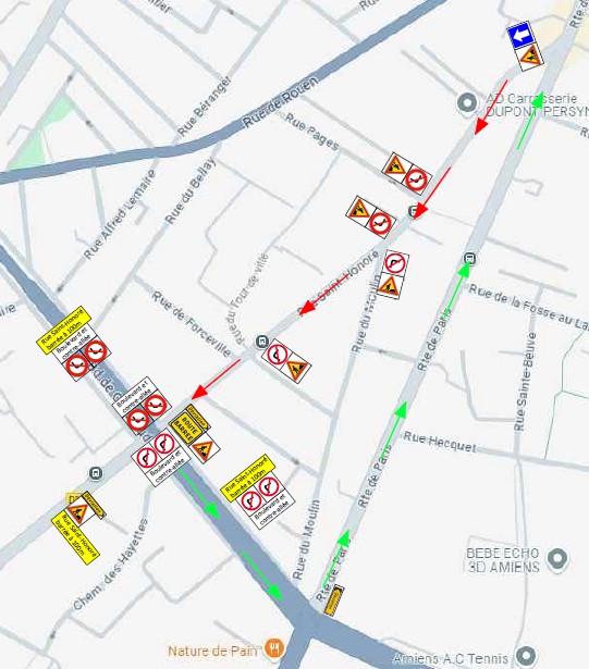 travaux rue saint honore amiens