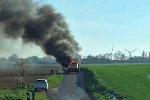 incendie machine agricole thieux