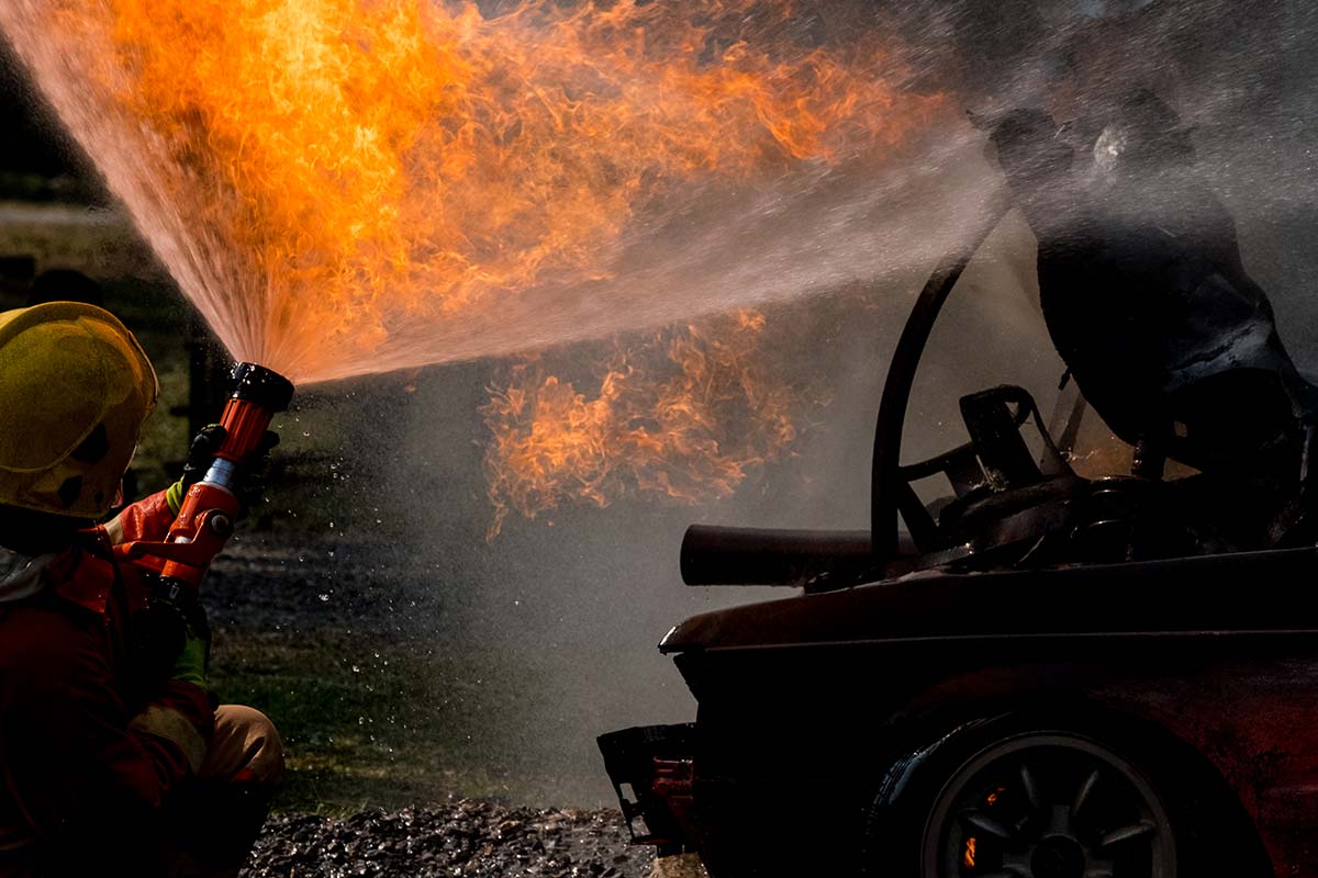 voiture en feu