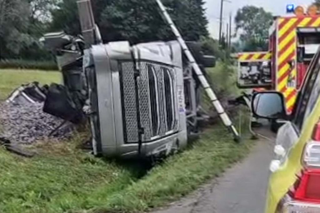 accident camion la flamengrie