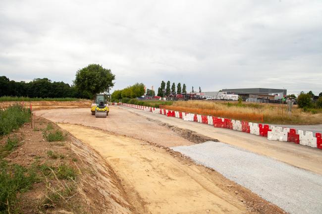 travaux giratoire de guise aisne