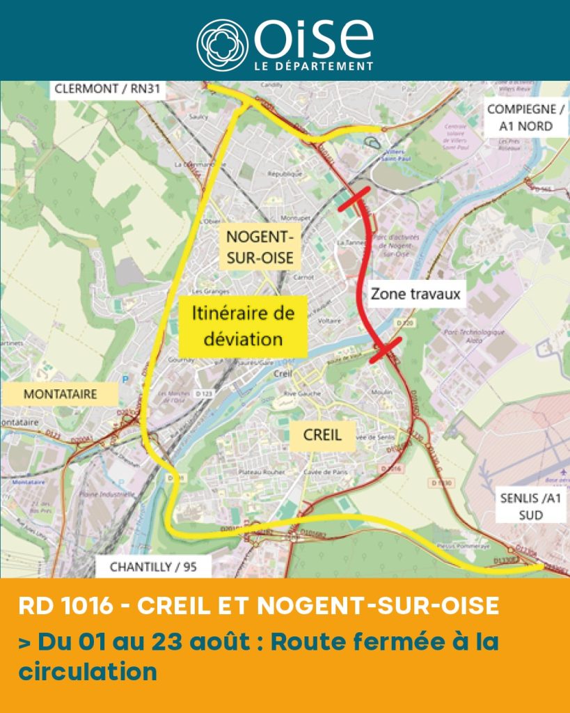 travaux rd1016 aout 2025