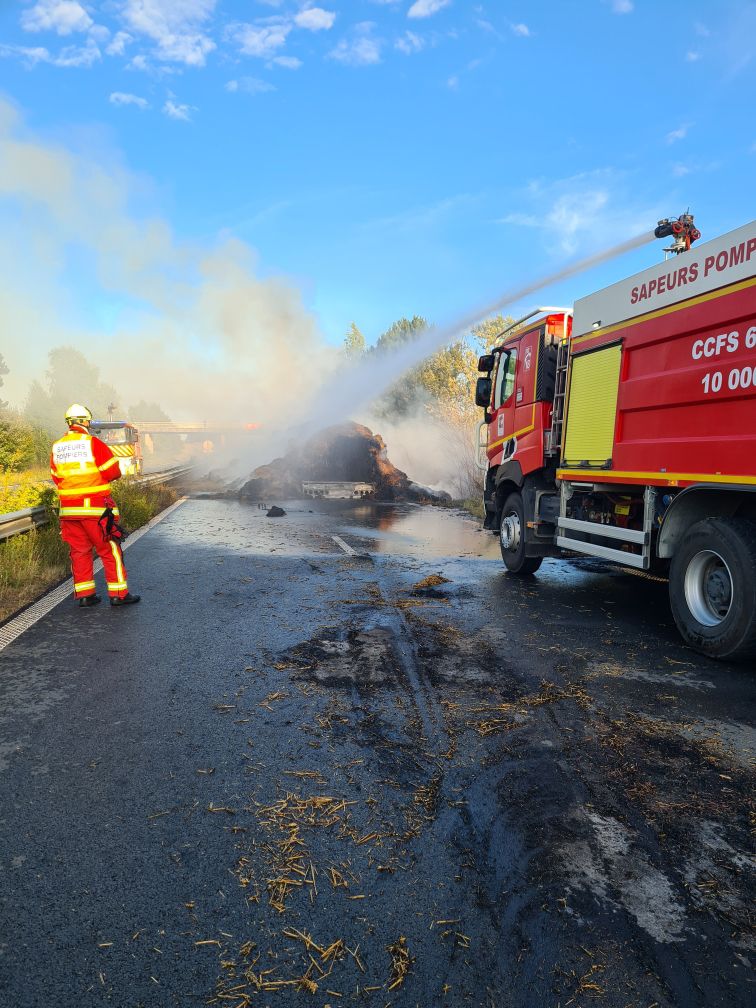 incendie poids lourd paille rn31