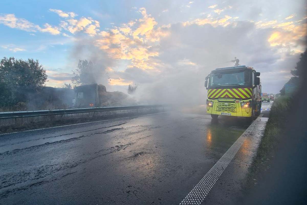incendie poids lourd rn31