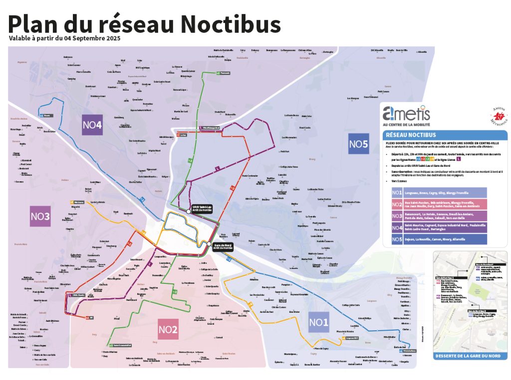 plan de reseau noctibus amiens