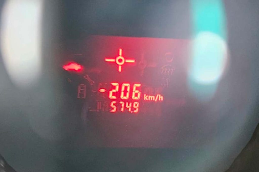 interceptée à 206 km h par la gendarmerie