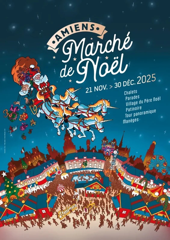 marche noel amiens 2025 affiche