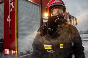 pompier masque gaz
