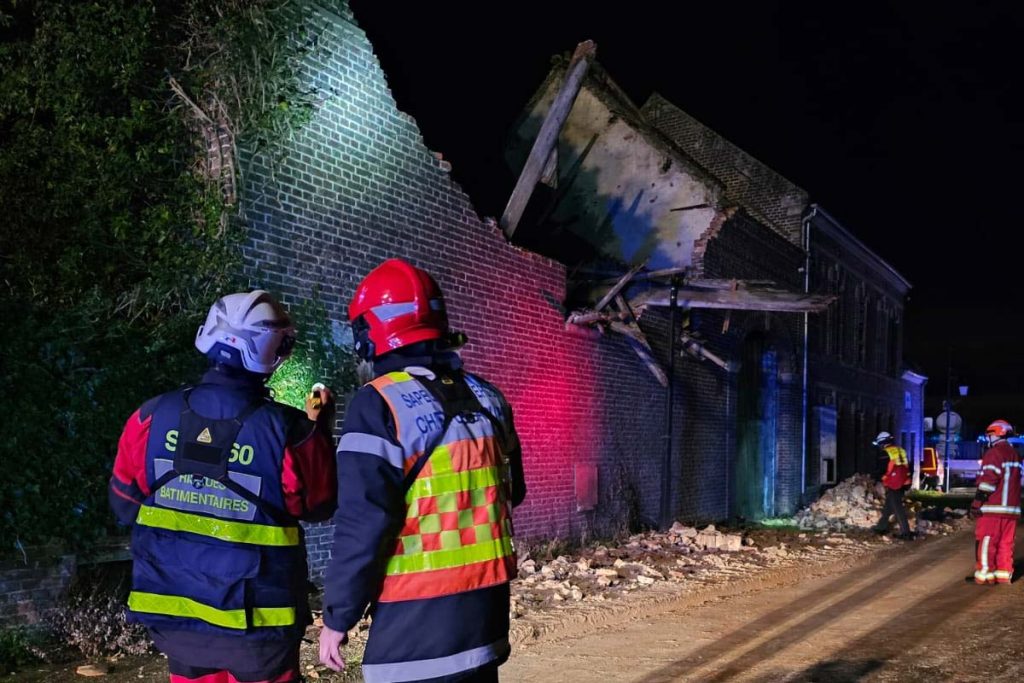 effondrement facade grandfresnoy pompiers