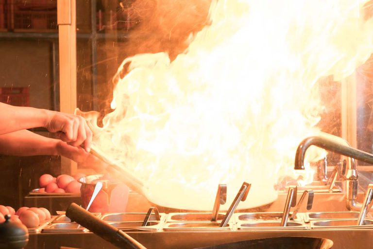 friteuse en feu