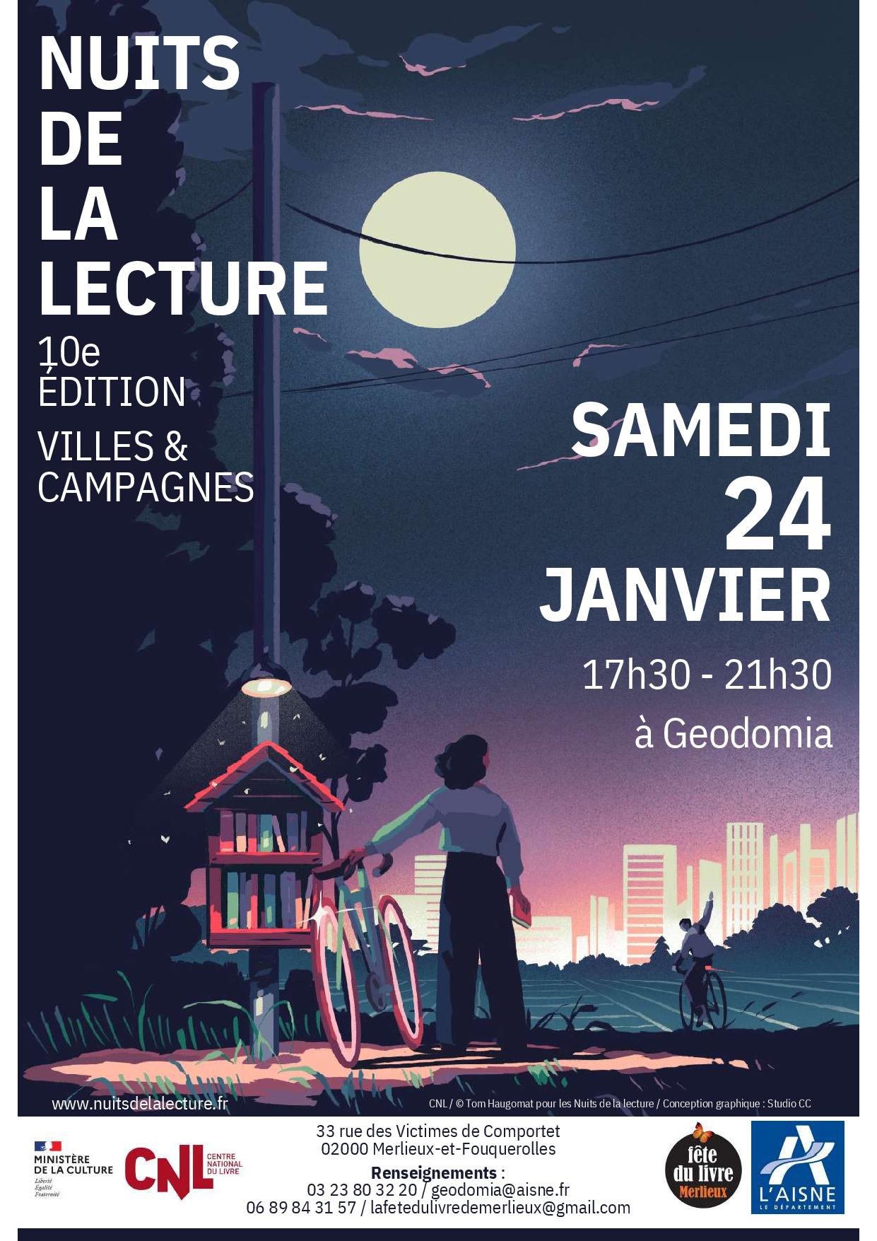 nuit de la lecture geodomia affiche
