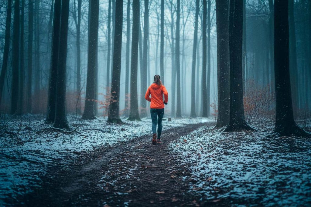 trail en picardie neige