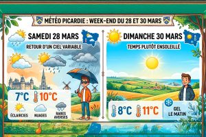 meteo picardie 28 et 29 mars 2026