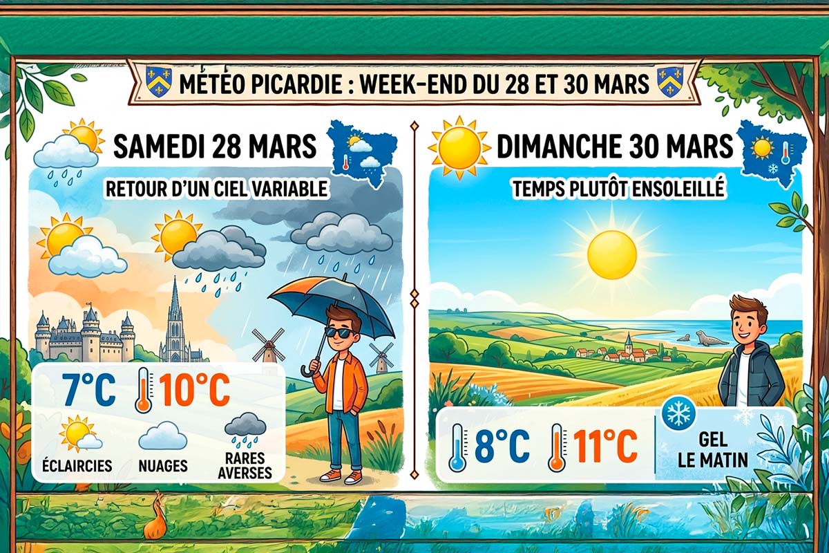 meteo picardie 28 et 29 mars 2026