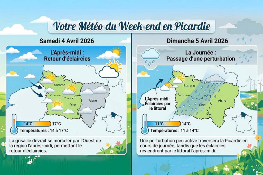 meteo picardie 4et5 avril 2026